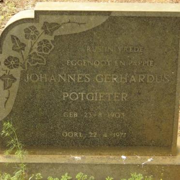 POTGIETER Johannes Gerhardus 1903-1971