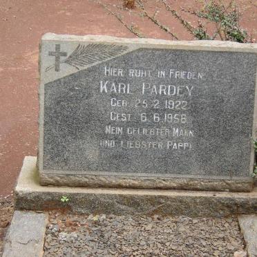 PARDEY Karl 1922-1956