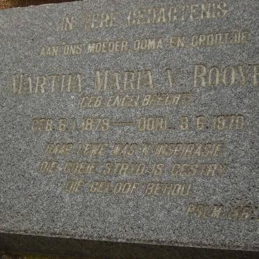 ROOYEN Martha Maria, van nee ENGELBRECHT 1879-1970