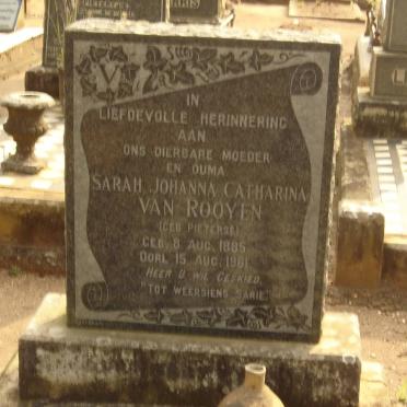 ROOYEN Sarah Johanna Catharina, van nee PIETERSE 1885-1961