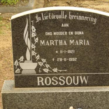 ROSSOUW Martha Maria 1921-1992