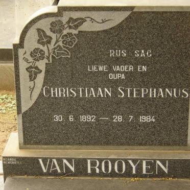 ROOYEN Christiaan Stephanus, van 1892-1984