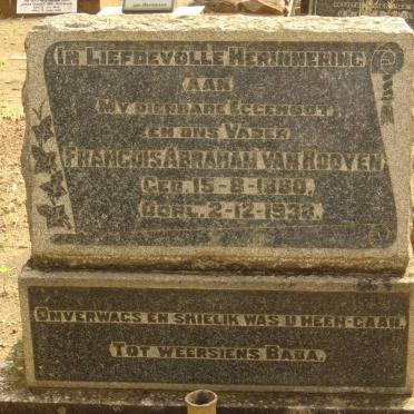 ROOYEN Francois Abraham, van 1880-1938