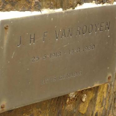 ROOYEN J.H.F., van 1919-1980