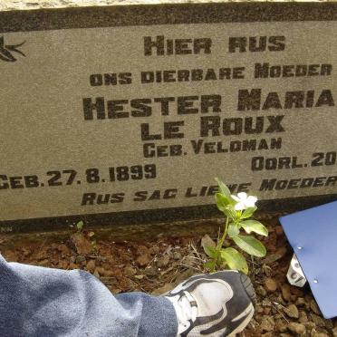 ROUX Hester Maria, le nee VELDMAN 1899-1972