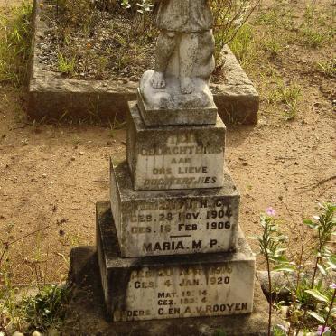 ROOYEN Elizabeth H.C., van 1904-1906 :: ROOYEN Maria M.P., van 1916-1920