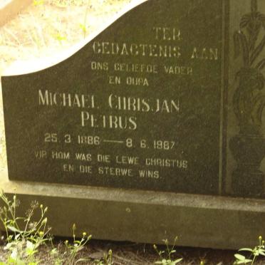 ROOYEN Michael Chrisjan Petrus, van 1886-1987