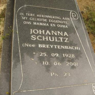 SCHULTZ Johanna nee BREYTENBACH 1928-2001