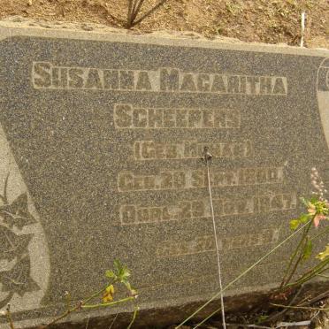 SCHEEPERS Susanna Magaritha nee HUMAN 1860-1947