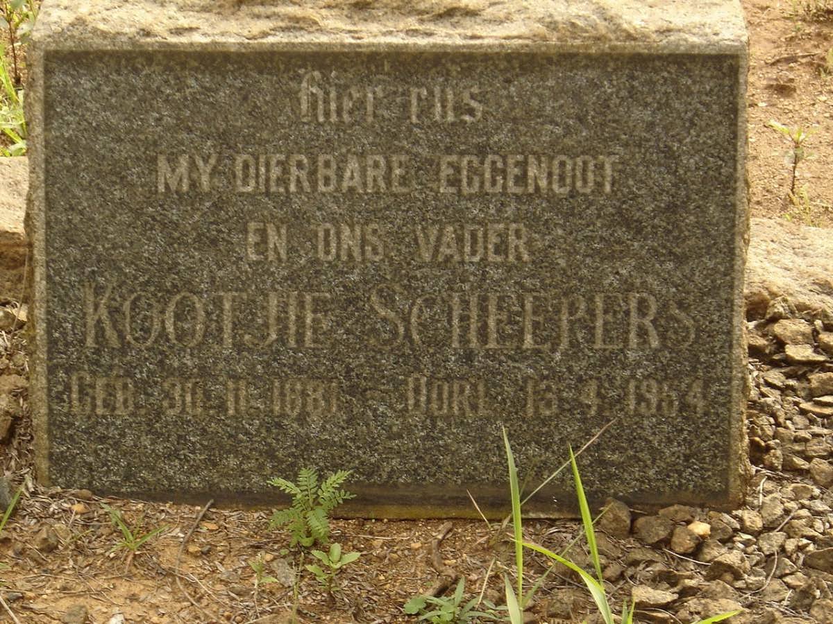 SCHEEPERS Kootjie 1881-1854