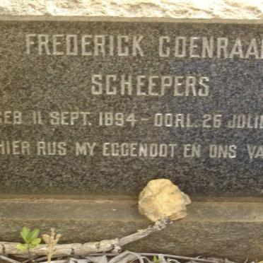 SCHEEPERS Frederick Coenraad 1894-1940