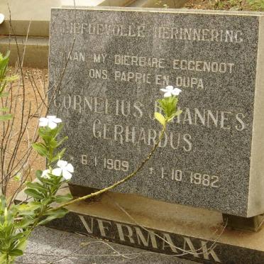 VERMAAK Cornelius Johannes Gerhardus 1909-1982