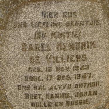 VILLIERS Carel Hendrik, de 1943-1947
