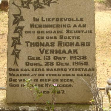 VERMAAK Thomas Richard 1938-1950