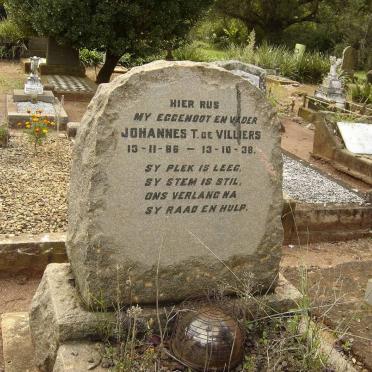 VILLIERS Johannes T., de 1886-1938