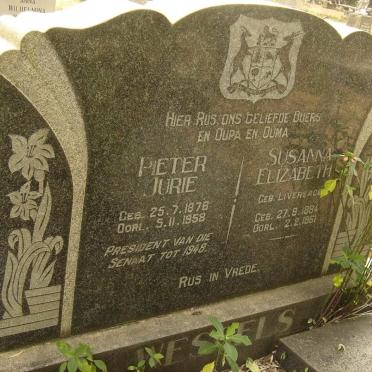 WESSELS Pieter Jurie 1876-1958 &amp; Susanna Elizabeth LIVERSAGE 1884-1961