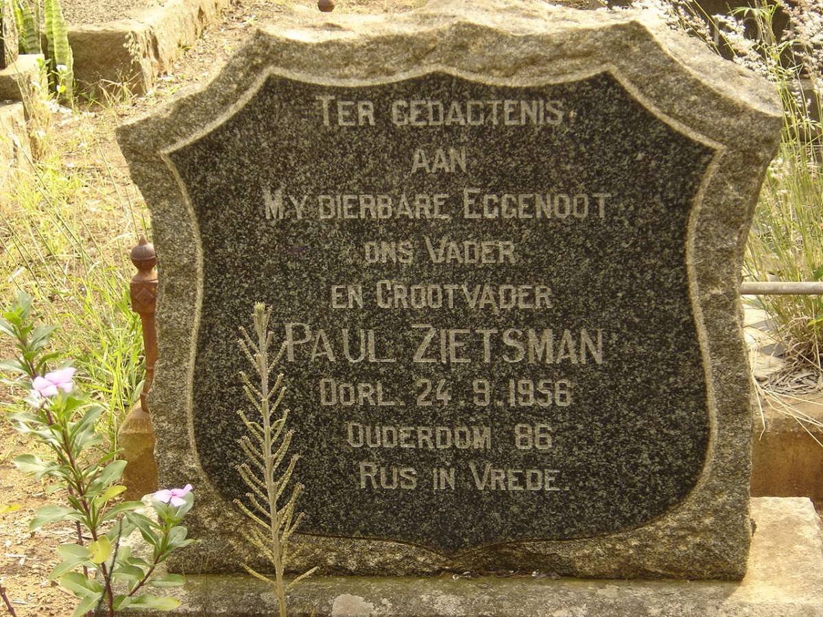 ZIETSMAN Paul  -1956