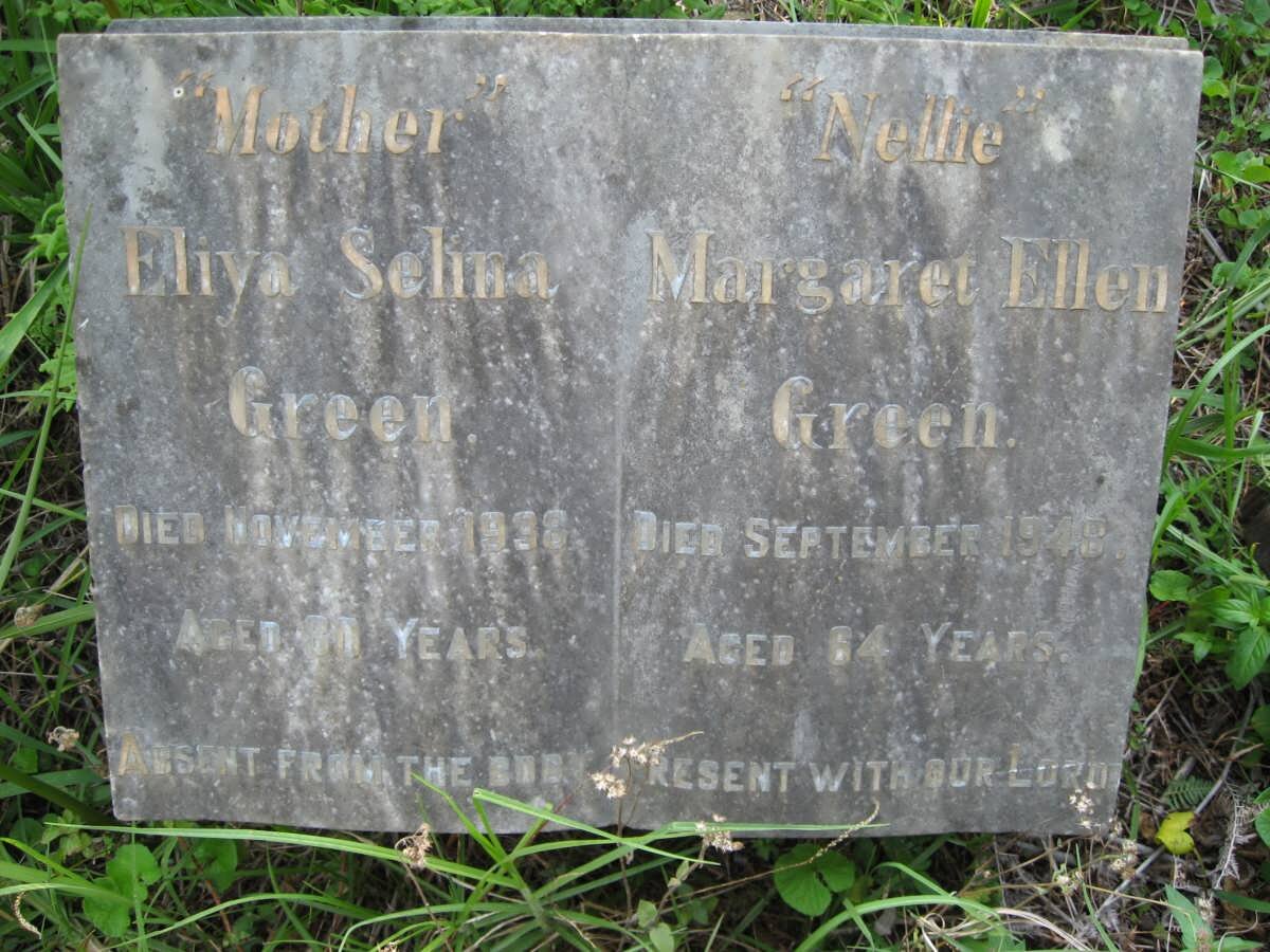 GREEN Eliya Selina -1938 :: GREEN Margaret Ellen -1948