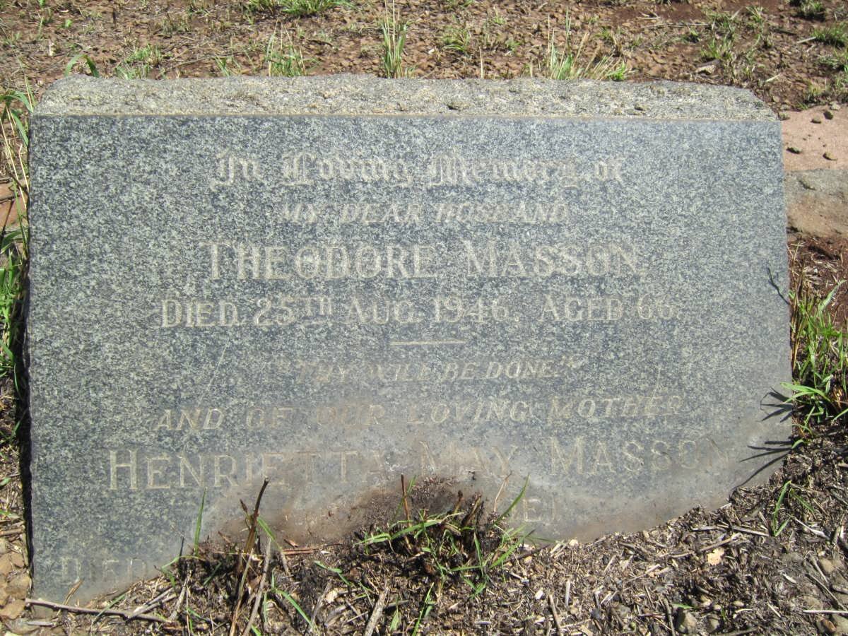 MASSON Theodore -1946 &amp; Henrietta May BAIKIE -1965