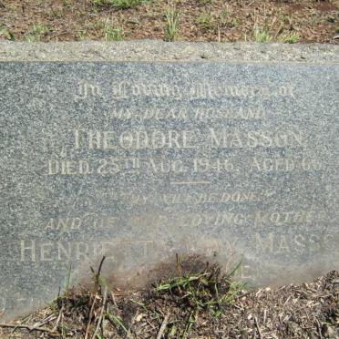 MASSON Theodore -1946 &amp; Henrietta May BAIKIE -1965