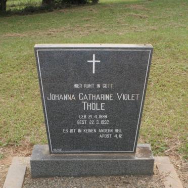 THÖLE Johanna Catharine Violet 1899-1992