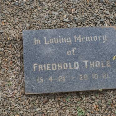 THOLE Friedhold 1921-1981