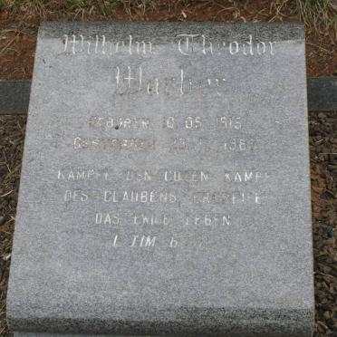 WARBER Wilhelm Theodor 1915-1967