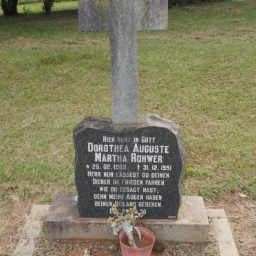 ROHWER Dorothea Auguste Martha 1909-1991