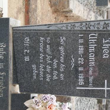 UHLMANN Thea nee BURE 1911-1995