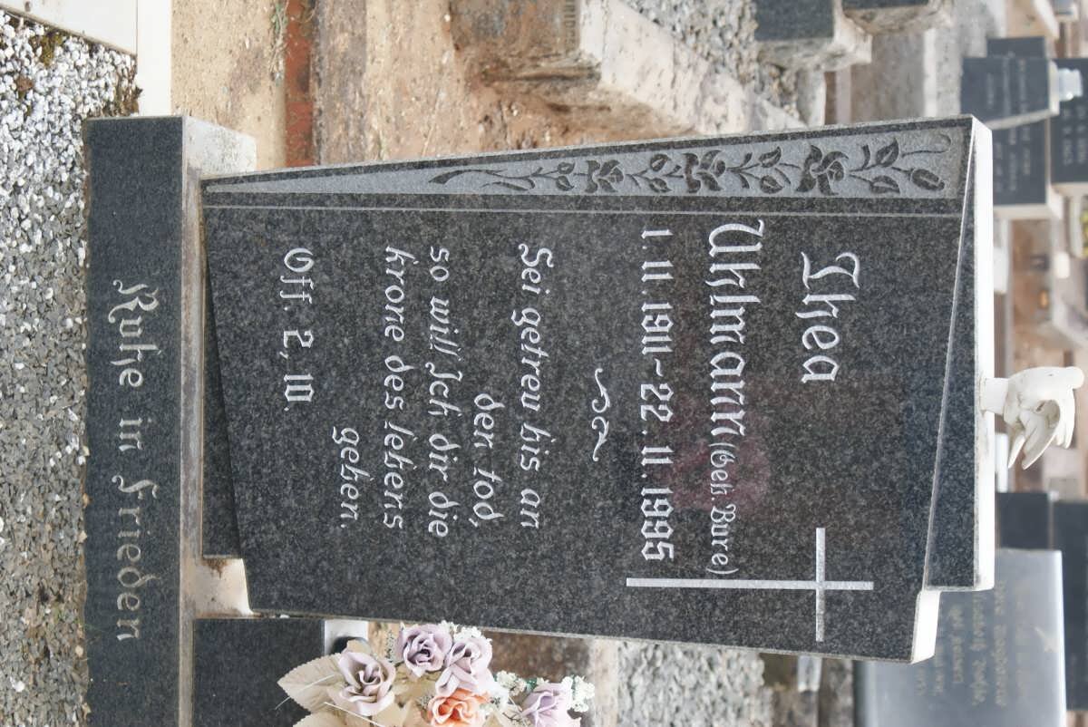 UHLMANN Thea nee BURE 1911-1995