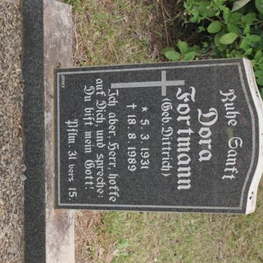 FORTMANN Dora nee DITTRICH 1931-1989