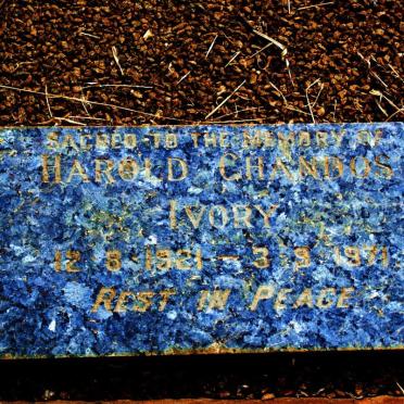 IVORY Harold Chandos 1921-1971