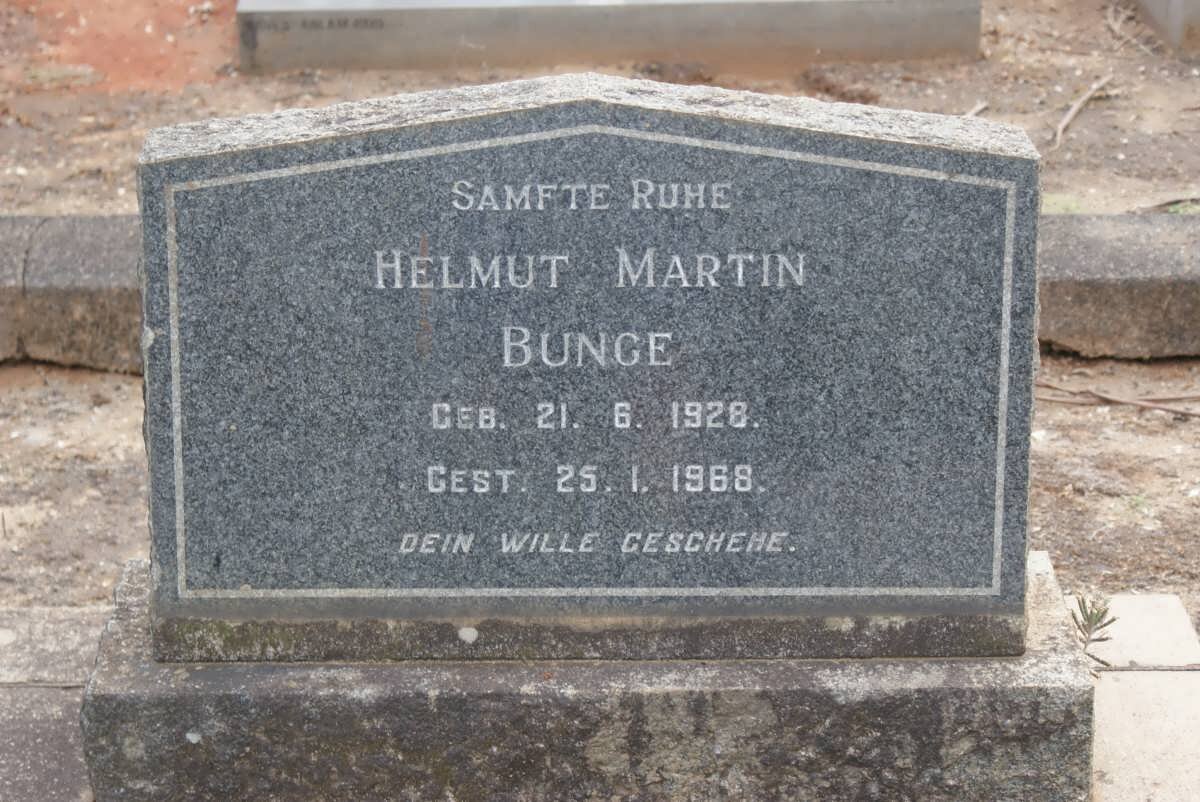 BUNGE Helmut Martin 1928-1968