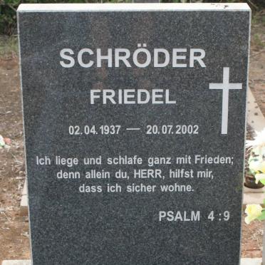 SCHRÖDER Friedel 1937-2002