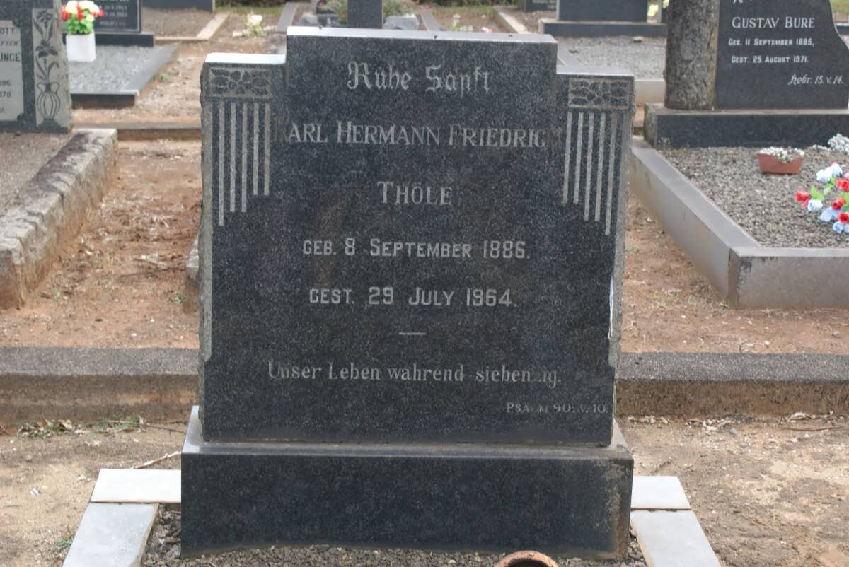 THÖLE Karl Hermann Friedrich 1886-1964