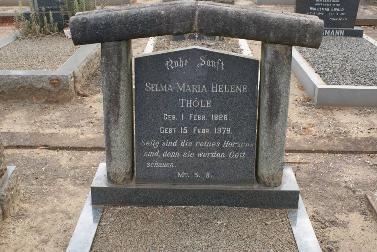 THÖLE Selma Maria Helene1926-1979