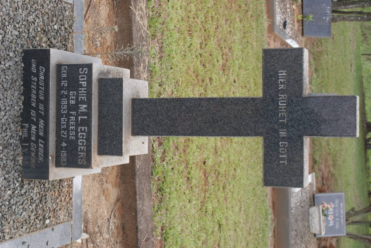 EGGERS Sophie M.L. nee FREESE 1893-1983