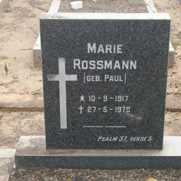 ROSSMANN Marie nee PAUL 1917-1979