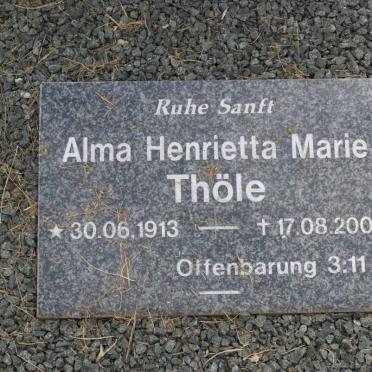 THÖLE Alma Henrietta Marie 1913-2008
