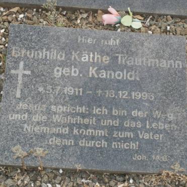 TRAUTMANN Brunhild Käthe nee KANOLDT 1911-1996