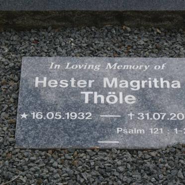 THÖLE Hester Magritha 1932-2010