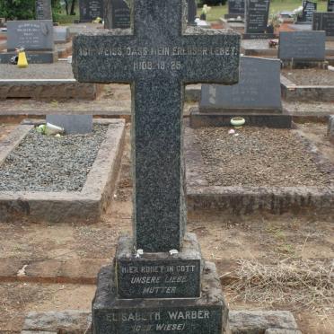 WARBER Elisabeth nee WIESE 1874-1947