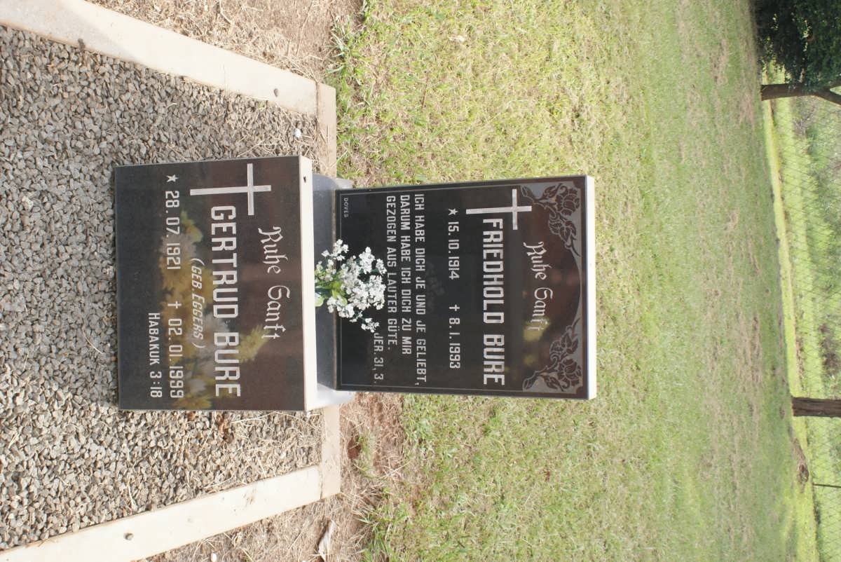 BURE Friedhold 1914-1993 &amp; Gertrud EGGERS 1921-1999