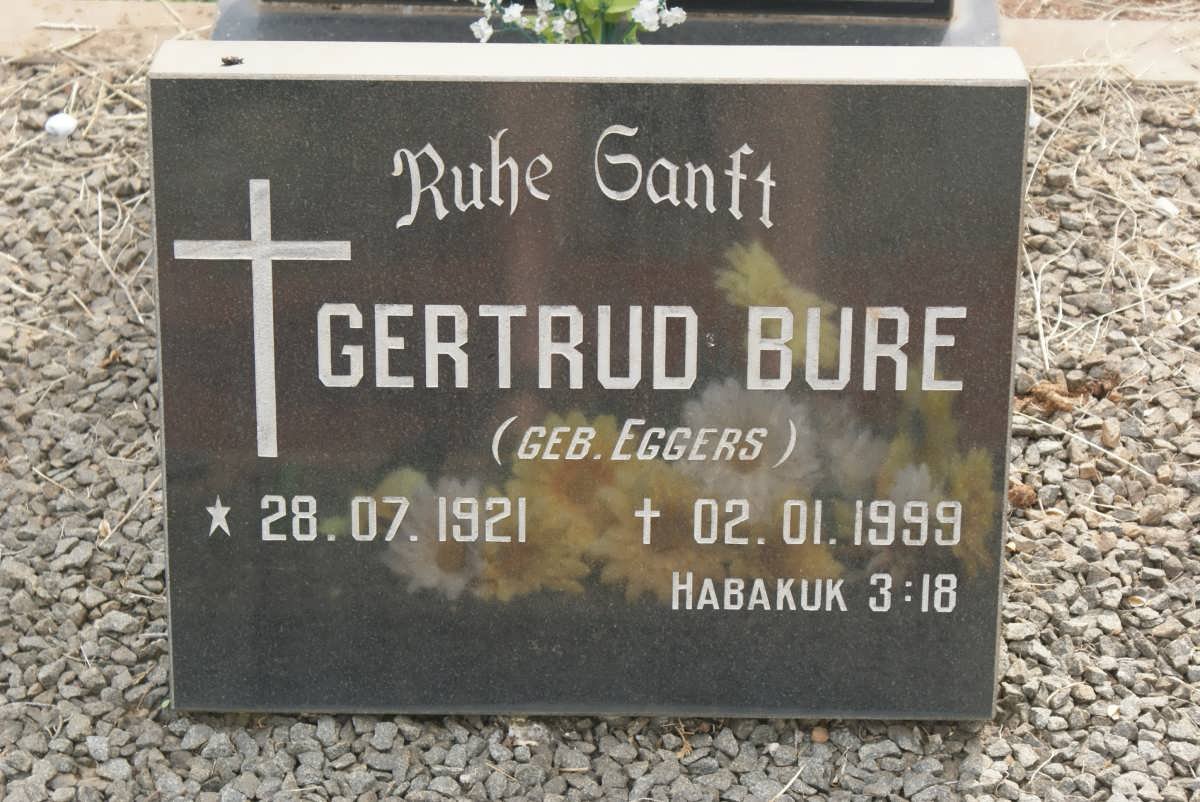 BURE Gertrud nee EGGERS 1921-1999