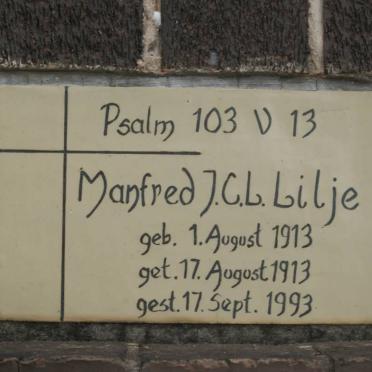 LILJE Manfred J.C.L. 1913-1993
