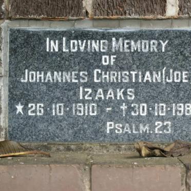 IZAAKS Johannes Christian 1910-1988