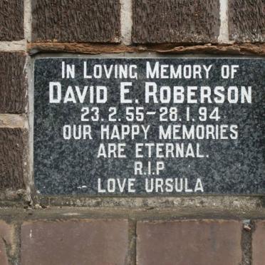 ROBERSON David E. 1955-1994