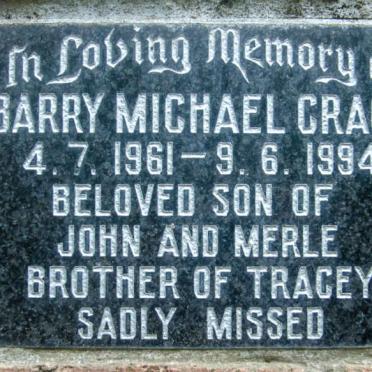 CRACO Barry Michael 1961-1994