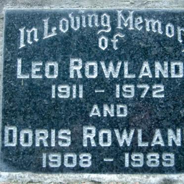 ROWLANDS Leo 1911-1972 &amp; Doris 1908-1989