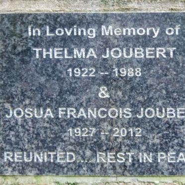 JOUBERT Josua Francois 1927-2012 &amp; Thelma 1922-1988